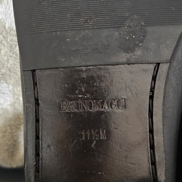 Bruno Magli Black Leather Loafers for Men - Picture 5 of 12